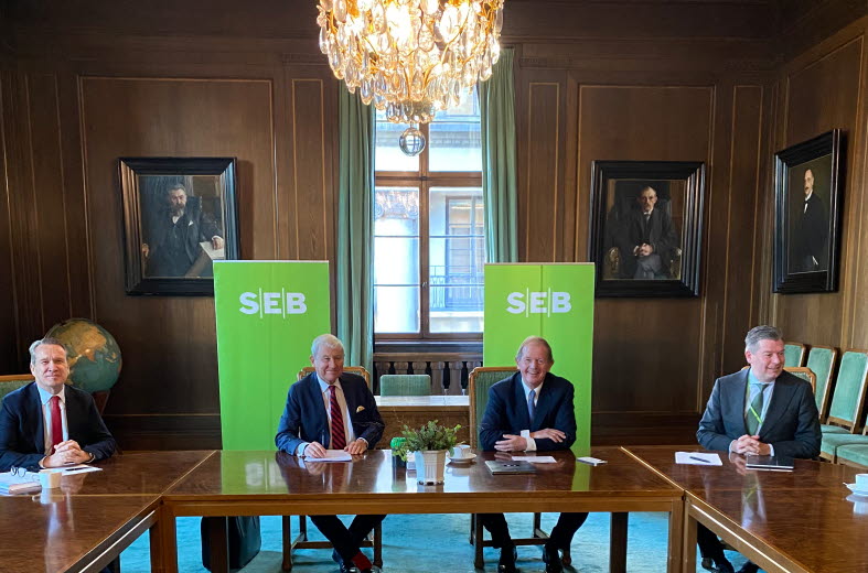 Fr v: Hans Ragnhäll, Sven Unger, Marcus Wallenberg och Johan Torgeby