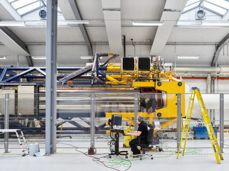 CorPower Ocean's dry test facility in Stockholm.