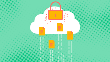 Illustration of a cloud with a padlock