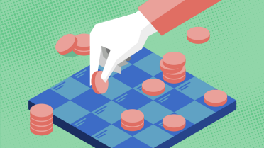 Illustration of checkers board