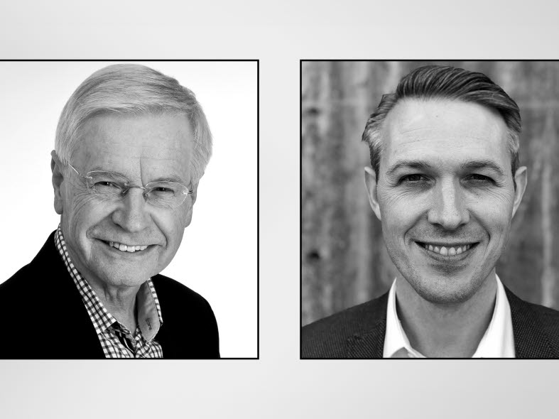 Inventor Stig Lundbäck (left) developed the first ideas for what is now CorPower Ocean. CEO Patrik Möller (right), is the entrepreneur who built the company from its inception. 