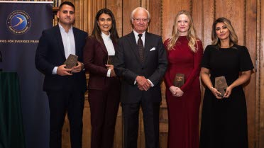 Årets pristagare: Noel Abdayem, Malika Haidari, Sara Nozkova och Saba Atefyekta