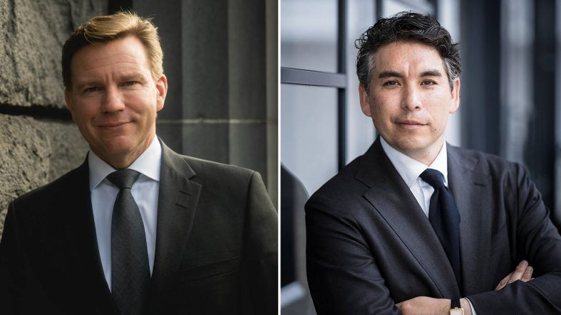 Jens Magnusson och privatekonom Américo Fernández.
