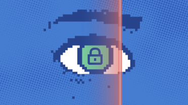 Illustration of eye with padlock