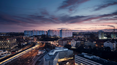 Solna, Stockholm by night.