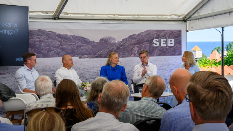 Panelsamtal om koldioxidinfångning hos SEB i Almedalen 2024.